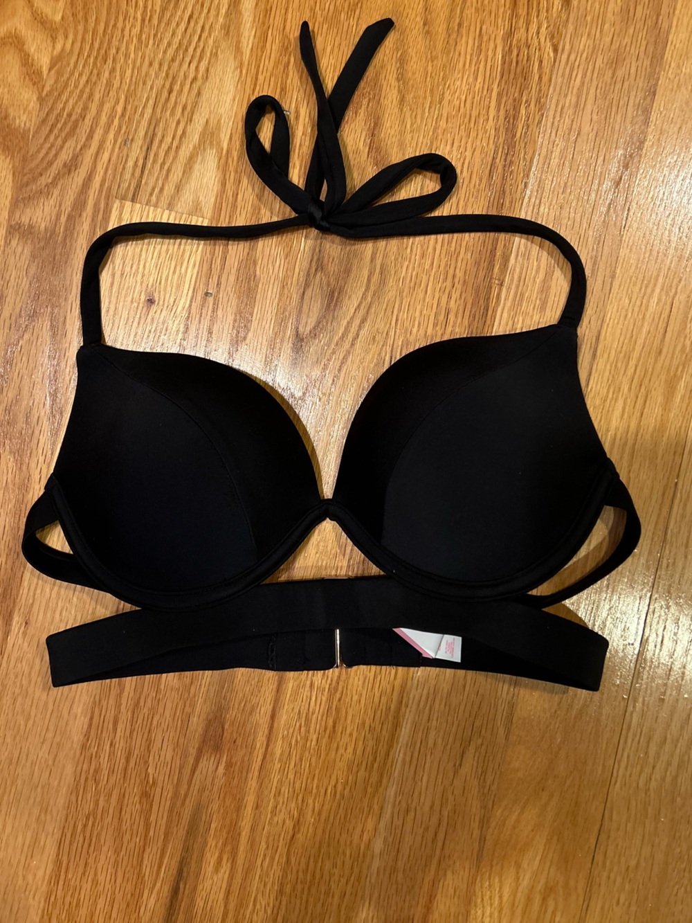 Victoria's Secret Black Strappy Bikini Top NWOT